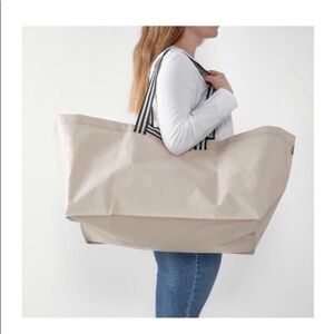 Ikea Bundle of 2 Reusable Tote Bag GORSNYGG Large Beige NEW NWT Storage